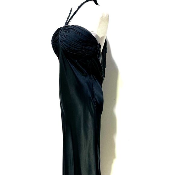 White House Black market silk dress Y2K high & low hem witchy whimsygoth women M - Picture 3 of 7